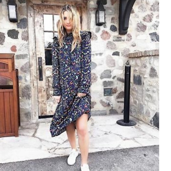 floral midi dress h&m